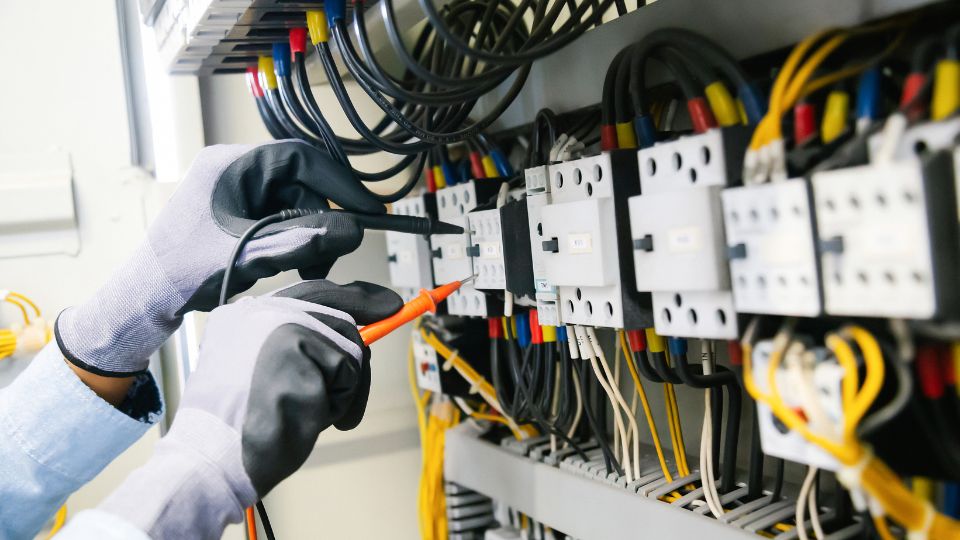 Electrical engineers test electrical installations 1