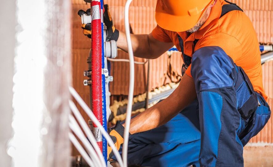 Plumber Installing Water Supply